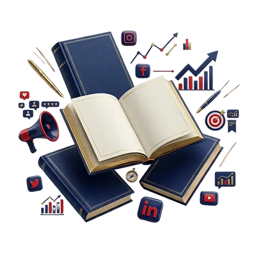 Author brand assets shown across book and social formats