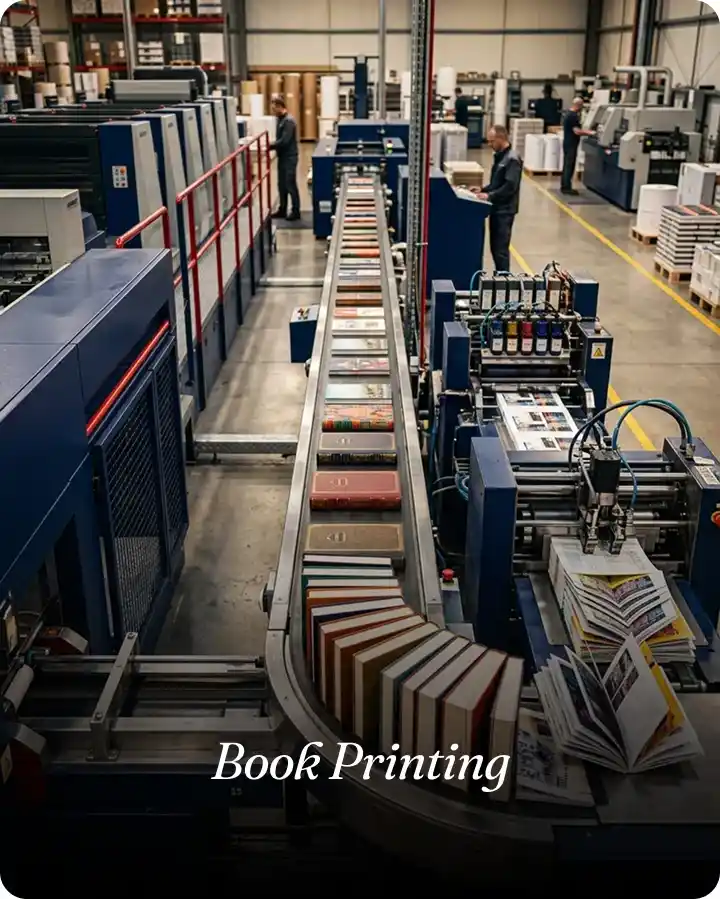 Stack of finished paperback books ready for distribution